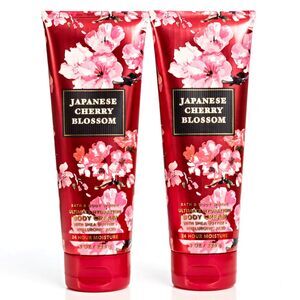 QTY 2 Bath & Body Works JAPANESE CHERRY BLOSSOM Body Cream Lotion Moisturizer 8z
